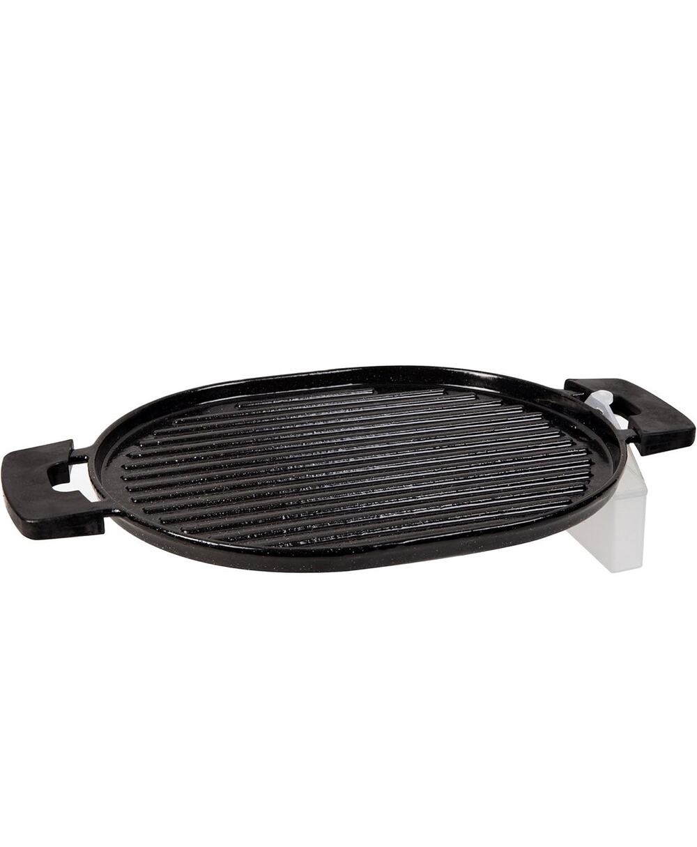 NUWAVE Cast Iron Grill With Enameled Non-Stick Coating, 16.3" x 10.4" x 0.7"